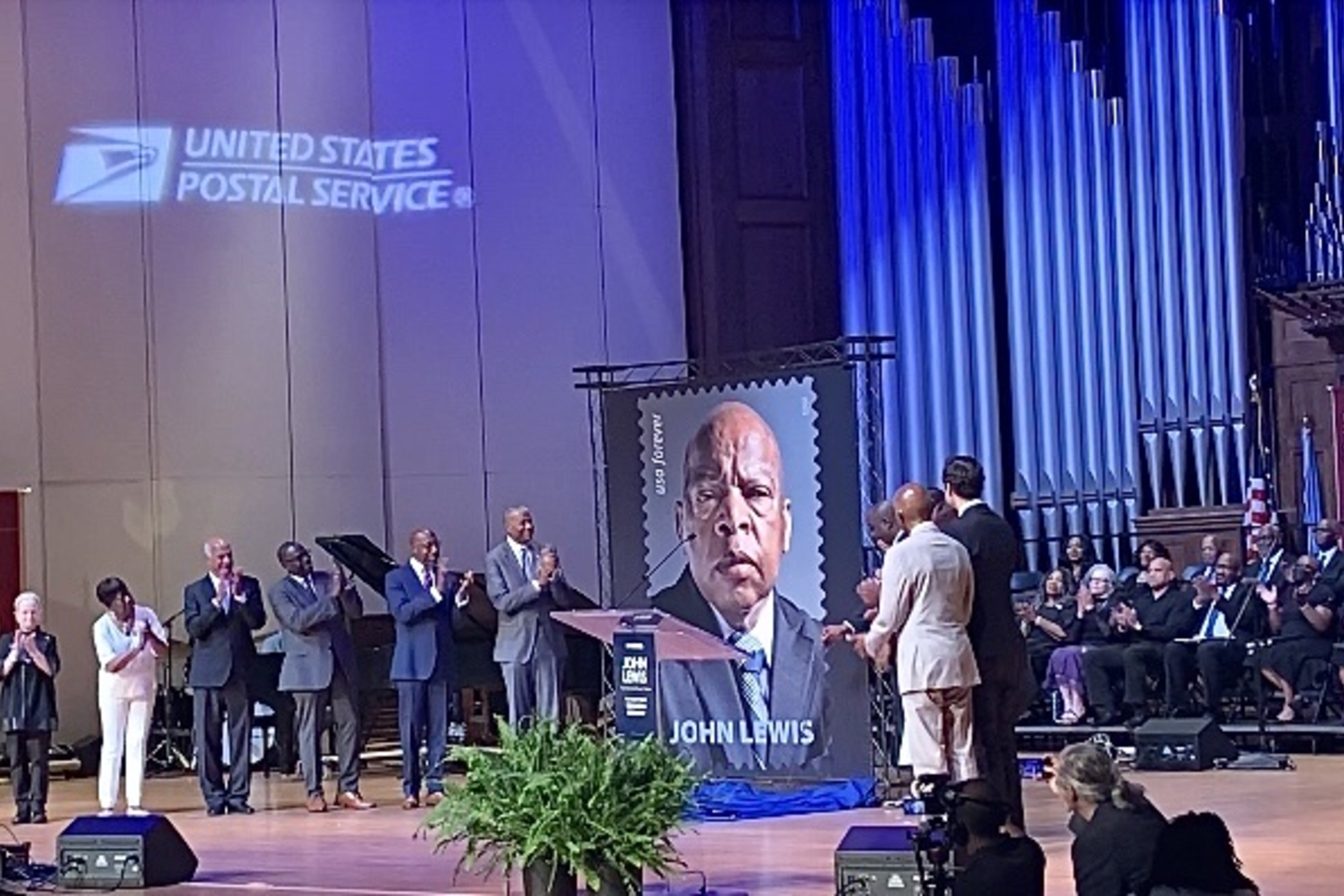 You are currently viewing John Lewis Forever Stamp unveiled at Morehouse College 